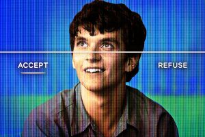 Black Mirror Bandersnatch filme original Netflix filme Black Mirror filme evento da Netflix originais Netflix finais de Black Mirror Bandersnatch quantos finais Black Mirror Bandersnatch tem bastidores Black Mirror Bandersnatch filme interativo episódio interativo filme evento